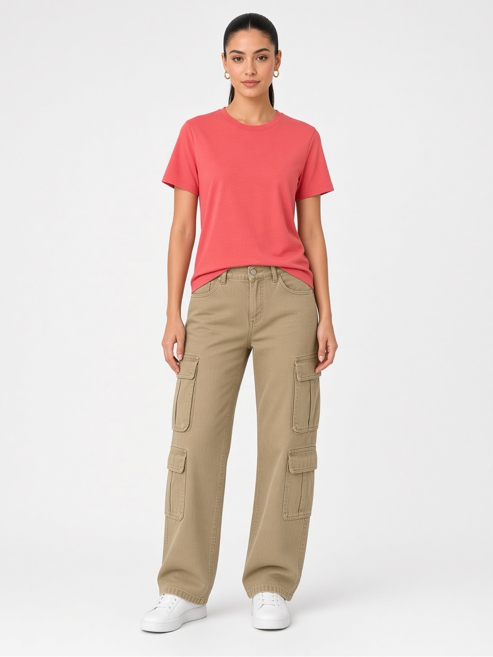 A New Day Coral Pink Crewneck Tee Large